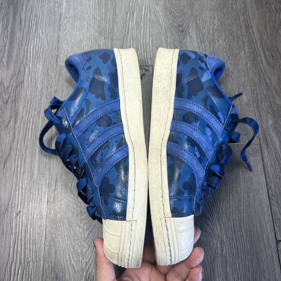 Size 8.5 - adidas A Bathing Ape x Undeafeated x Superstar 80s Blue Camo main image 9